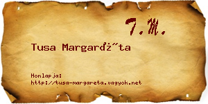 Tusa Margaréta névjegykártya